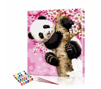 Картина по номерам Панда ArtSale размер 40х50 см Картина по номерам Панда ArtSale размер 40х50 см